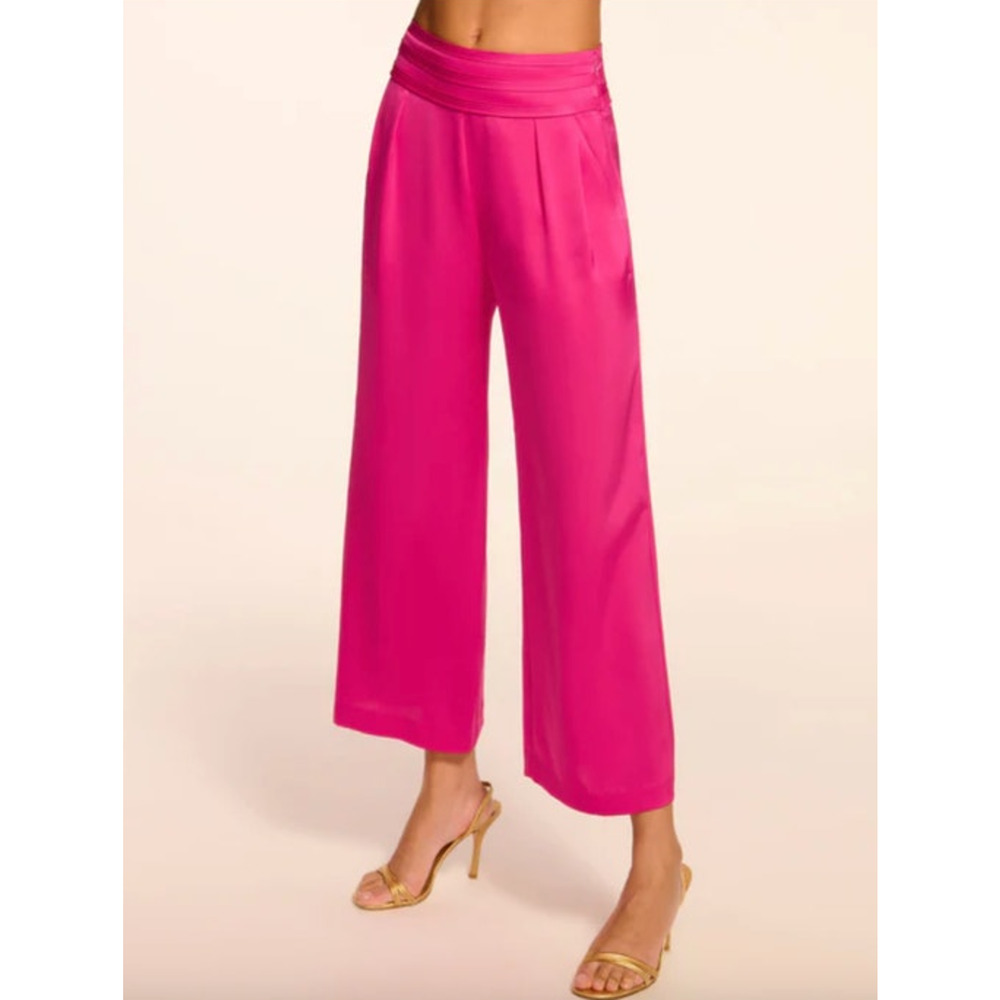 RAMY BROOK Pants NEW Size 16 Cropped Joss Pant $385 Fuchsia Pink Purple
